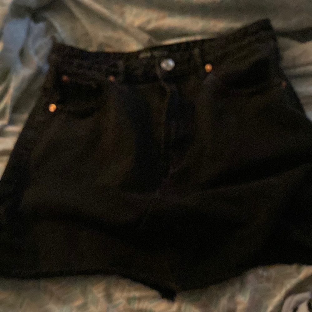 Black jeans skirt